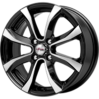 Литые диски Дайс (КС696) 6.000xR15 4x100 DIA67.1 ET45 Блэк Джек для Lada Vesta