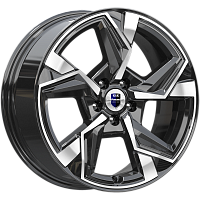 Литые диски Кайан (КС1012) 7.500xR18 5x112 DIA66.6 ET37 алмаз черный для Audi A6 Avant