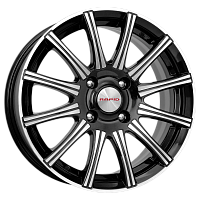 Литые диски Сиеста (КС477) 5.000xR13 4x98 DIA58.5 ET38 алмаз черный для Lada 2115 Samara 2