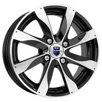 Литые диски Джемини (КС617) 6.000xR15 4x100 DIA67.1 ET45 алмаз черный для Daewoo Gentra