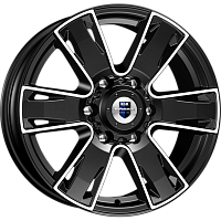 Литые диски Севенна (КС726) 7.000xR17 6x139.7 DIA100.1 ET33 алмаз черный