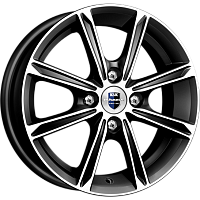 Литые диски Флэш (КС710) 5.000xR13 4x100 DIA67.1 ET45 алмаз черный для Hyundai Atos