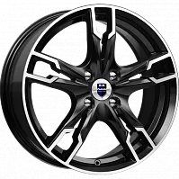 Литые диски Солар (КС875) 7.000xR17 4x100 DIA60.1 ET41 алмаз черный SK для Renault Scenic